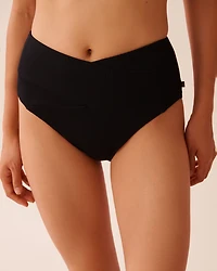 SOLID Ribbed High Waist Bikini Bottom