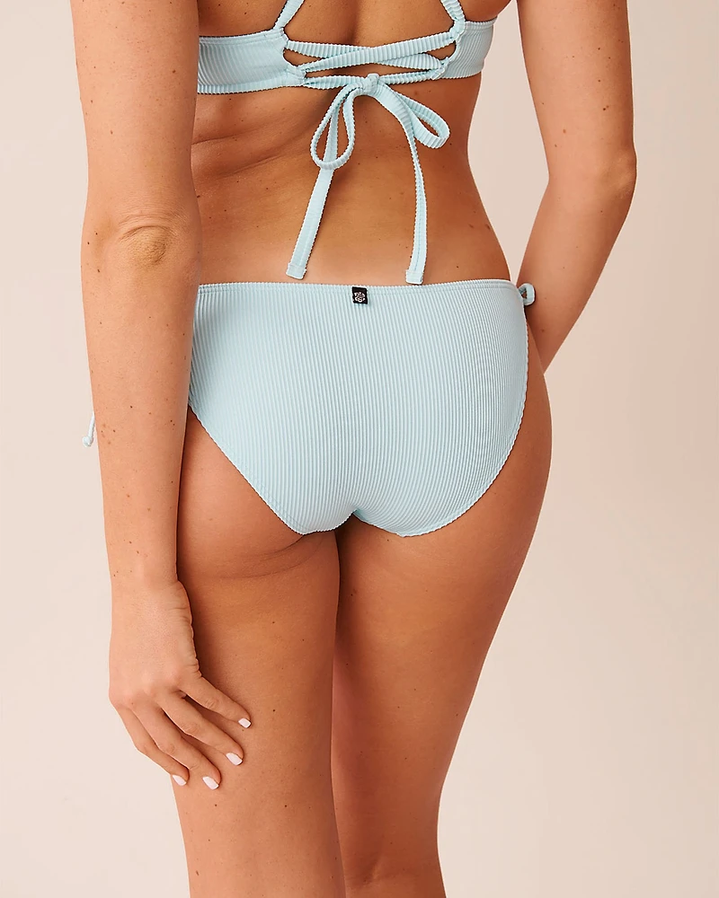 CARIBBEAN SEA Ribbed Side Tie Bikini Bottom