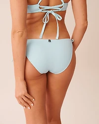 CARIBBEAN SEA Ribbed Side Tie Bikini Bottom