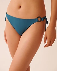 SMOCKED Side Tie Brazilian Bikini Bottom