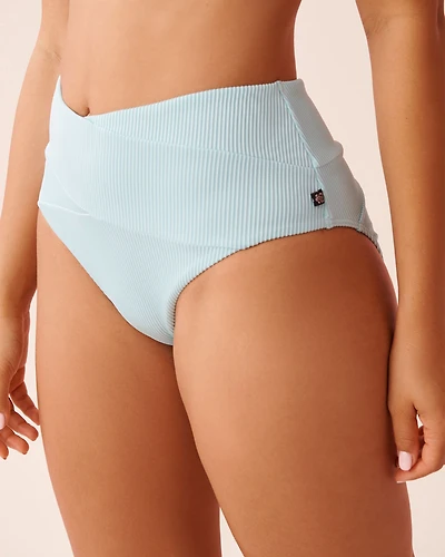 Bas de bikini taille haute côtelé SOLID