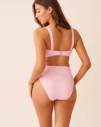 COTTON CANDY STRIPE D Cup Bandeau Bikini Top