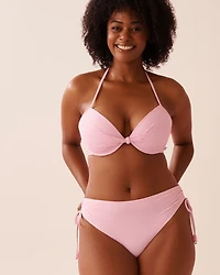 COTTON CANDY STRIPE Side Tie Mid Waist Bikini Bottom