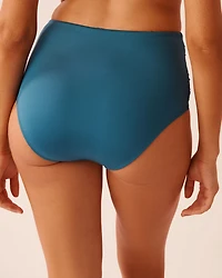 Bas de bikini taille haute drapée BLACK