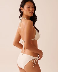 SMOCKED Triangle Bikini Top