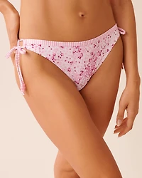 Bas de bikini brésilien noué aux hanches RIVIERA STRIPE