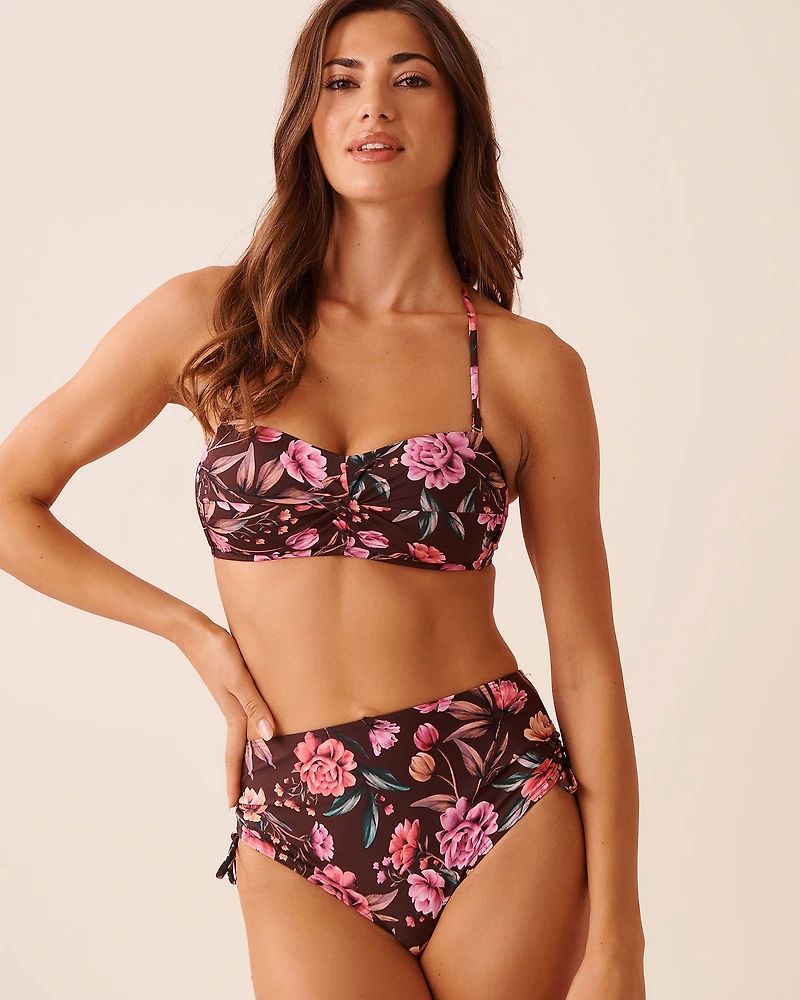 Haut de bikini bandeau torsadé ROYAL GARDEN