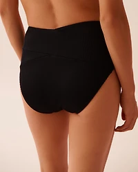 BLACK High Waist Bikini Bottom