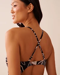TROPICAL OUTLINE Cut-out One-piece Swimsuit