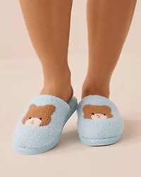 Cat Pattern Curly Fur Slippers