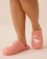 Cat Pattern Curly Fur Slippers