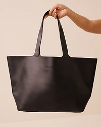Faux Leather Tote Bag