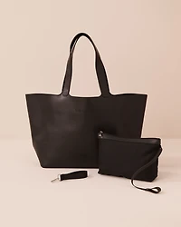 Faux Leather Tote Bag