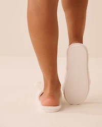 Pantoufles nœud en peluche douce