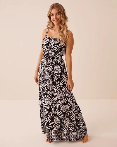 Tropical Gauze Maxi Dress