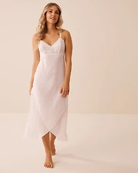 Chiffon and Lace Long Nightie