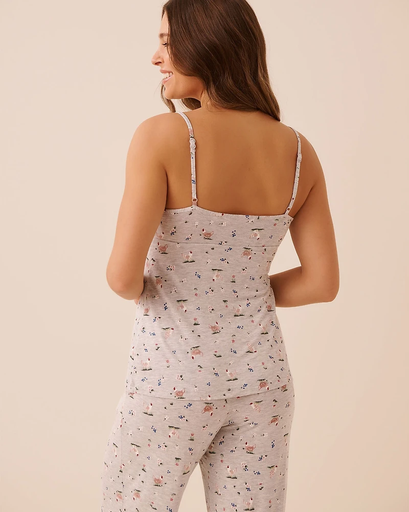 Chicken Print Soft Jersey Cami