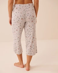 Chicken Print Soft Jersey Pajama Capris