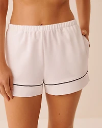 Ensemble pyjama texturé manches courtes en satin