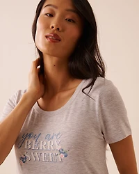 Berry Print Soft Jersey Short Sleeve Sleepshirt
