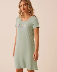 Berry Print Soft Jersey Short Sleeve Sleepshirt