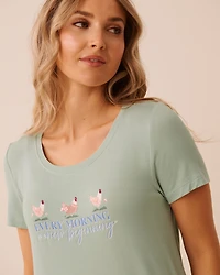 Berry Print Soft Jersey Short Sleeve Sleepshirt