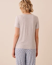 T-shirt en jersey doux imprimé baies