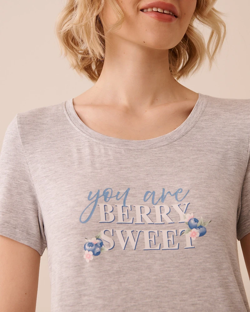 Berry Print Soft Jersey T-shirt