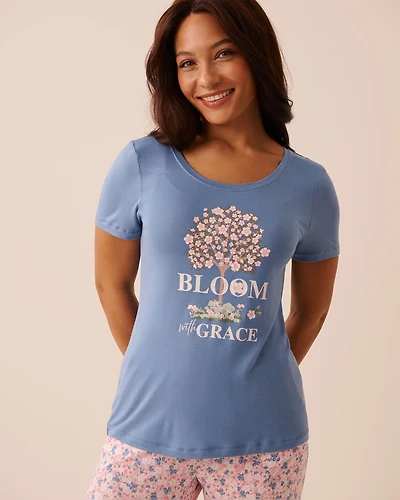 Berry Print Soft Jersey Short Sleeve T-shirt
