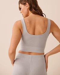 Camisole courte en tricot doux