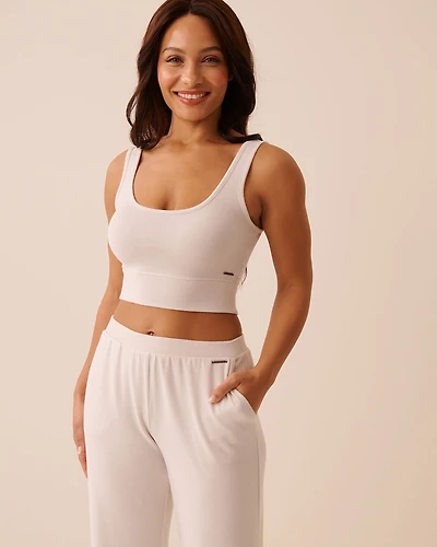 Camisole courte en tricot doux