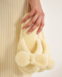 Bow Soft Plush Slide Slippers