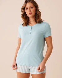 T-shirt henley ultra doux