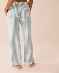 Floral Stripe Print Super Soft Pajama Pants