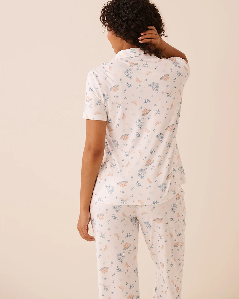 Brunch Print Super Soft Button-down Shirt