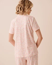 Ditsy Floral Print Super Soft Button-down Shirt