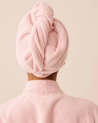 Terry Bath Robe & Hair Towel Set