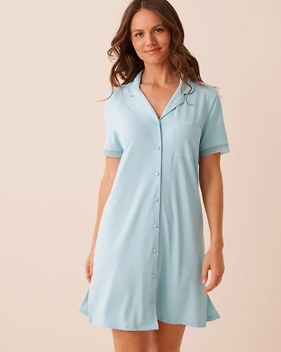 Super Soft Lace Trim Sleepshirt