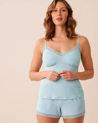 Camisole ultra douce bordure de dentelle