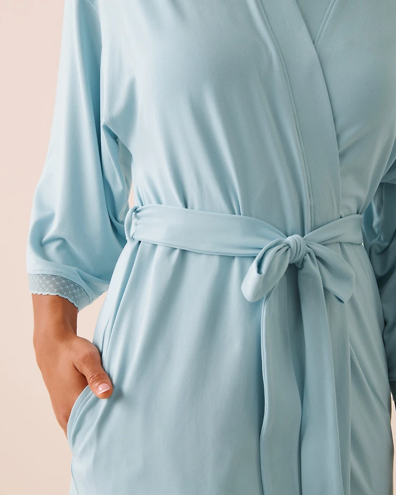 Super Soft Lace Trim Kimono