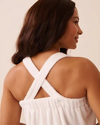 Ensemble serviette attachable en ratine et pour cheveux