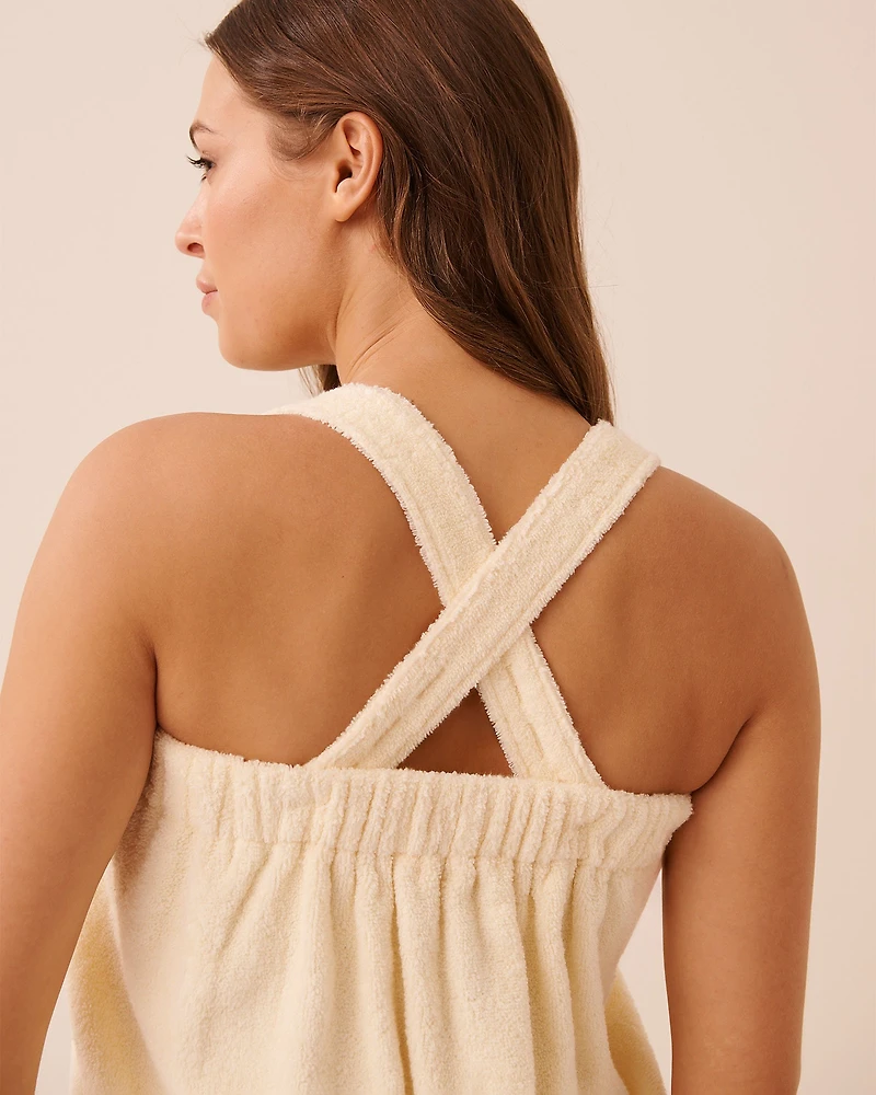 Ensemble serviette attachable en ratine et pour cheveux