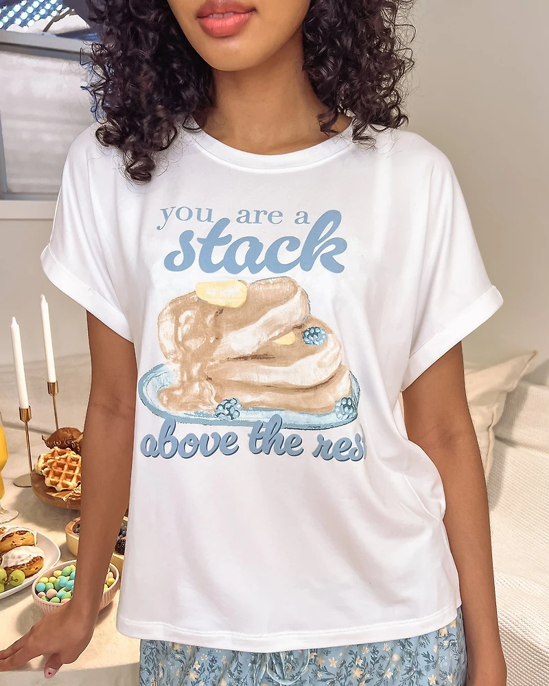 T-shirt ultra doux imprimé brunch