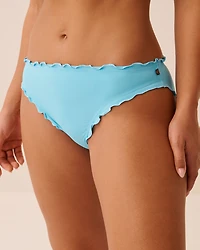 Bas de bikini cheeky bordure ondulée EARTHY GREEN