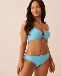 EARTHY GREEN Lettuce Trim Cheeky Bikini Bottom