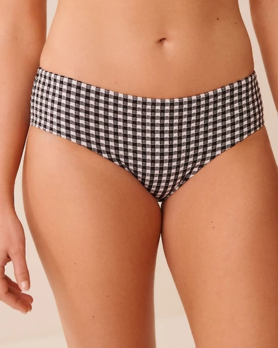 BLACK GINGHAM Hipster Bikini Bottom