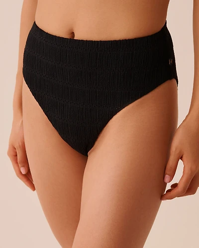 Bas de bikini brésilien taille haute BLACK