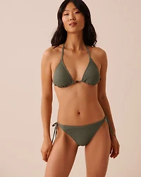 BLACK Crochet Triangle Bikini Top