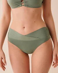 EARTHY GREEN Foldable Waistband Bikini Bottom