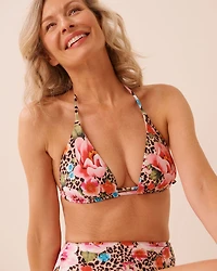 Haut de bikini triangle FLORAL LEOPARD